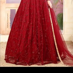 Red Anarkali Suit